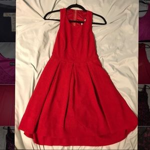 LULUS red, fit n flare dress